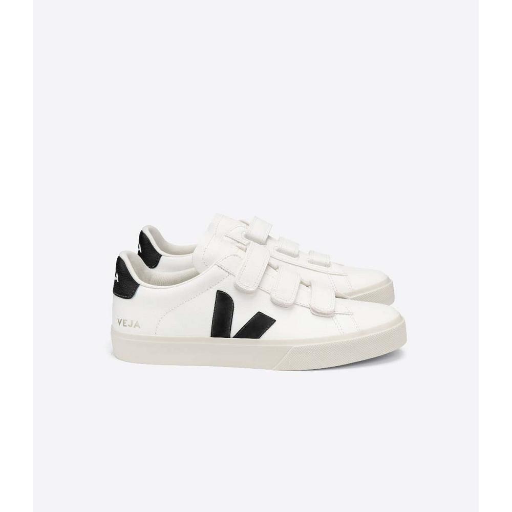 Women\'s Veja RECIFE CHROMEFREE Sneakers White/Black | ZA 622GSO